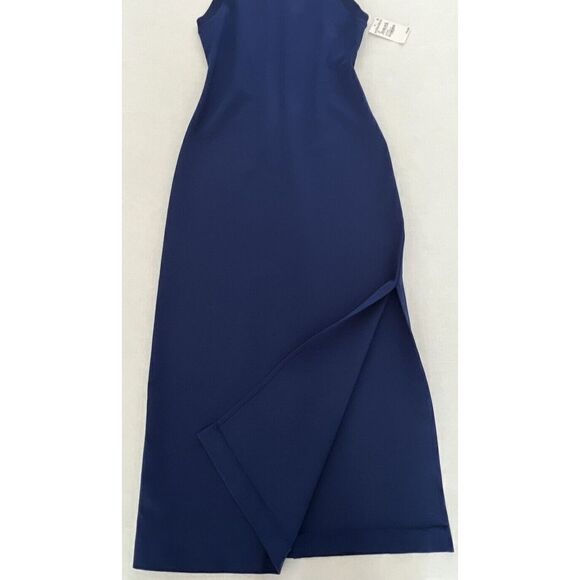 Nordstrom Signature Sz XXS/XS Navy Midi Dress Sodolite Blue $180 - Picture 6 of 11